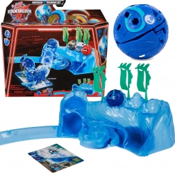 Bakugan Training Set con figurina Octogan Aquatic Clan blu – gioco strategico