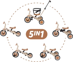 Triciclo multifunzione 5 in 1 Petite&Mars Turbo Desert Sand