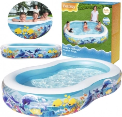 Piscina familiare gonfiabile con motivo oceano BESTWAY Fish 'n Friends 262 × 157 × 46 cm