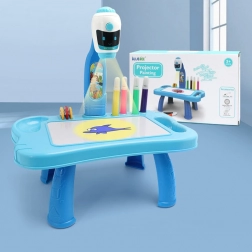 Mini proiettore da disegno 2 in 1 – tavolino robotico, blu
