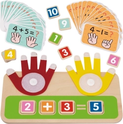 Giocattolo educativo in legno per l'apprendimento del conteggio sulle dita Tooky Toy