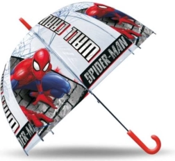 Ombrello trasparente automatico per bambini SPIDERMAN 48 cm