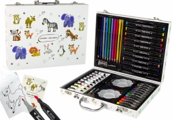 set artistico di base per bambini in valigetta – 68 pezzi