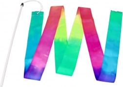 Goki nastro di ginnastica con bacchetta arcobaleno