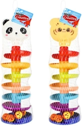 Pista per palline per bambini piccoli con animaletti – panda e tigrotto
