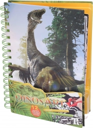Libri da colorare in velluto DINOSART – dinosauri, 12 tavole e mini pennarelli