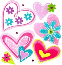 Piccolo Piede Decorazione Adesiva da Parete Cuore