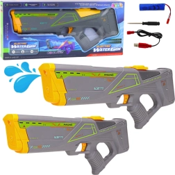 Pistola ad acqua elettrica – blaster automatico 550 ml, gittata 10 m, grigia