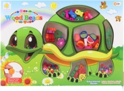 Perline di legno tartaruga – set per infilare