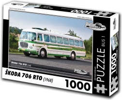Puzzle RETRO-AUTA: autobus ŠKODA 706 RTO (1968) – 1000 pezzi
