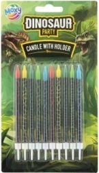 Candeline per torta con dinosauri, 10 pezzi