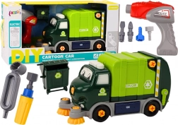 Camion della raccolta differenziata a cartone animato da montare DIY – verde