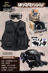 Set militare/poliziesco per bambini piccoli con elmetto