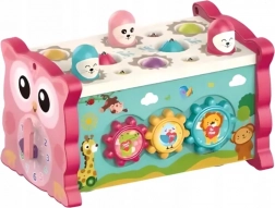 CHIPOLINO Cubo Motricità 8 in 1 Gufo Rosa