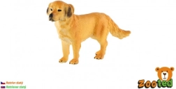 Figura retriever dorato in plastica 10 cm