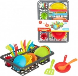 Set di stoviglie in plastica per bambini, 27 pezzi