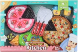 Set di cibo e stoviglie in plastica per bambini