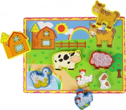Puzzle 3D di legno Fattoria