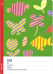 quaderno scolastico A5 con righe guida per i primini, 10 fogli