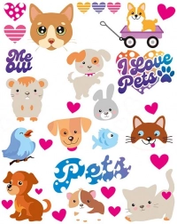 toppe termoadesive animali – grande foglio 20 × 30 cm