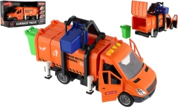 Camion della nettezza urbana con luci, suoni e bidone 30 cm