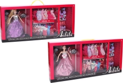 Bambola con guardaroba e accessori di moda