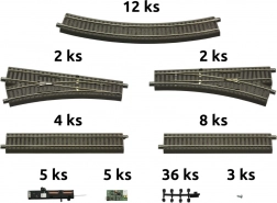 Roco geoLINE set di binari con massicciata e accessori per starter set digitali