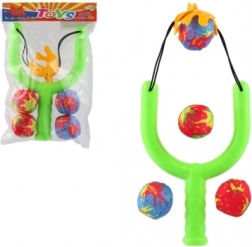 fionda con bombe d’acqua – fionda in plastica e 4 palline per il divertimento estivo in acqua