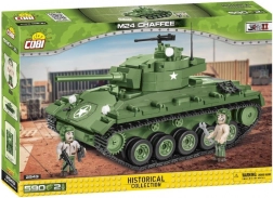 COBI M24 Chaffee – set di costruzione del carro armato della Seconda guerra mondiale (590 pezzi, 2 minifigure)