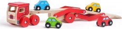 Camion di legno con auto di Bigjigs Toys