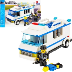 Set di costruzione trasporto carcerario della polizia con poliziotto e prigioniero