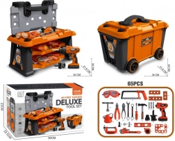 Set da officina per piccoli fai-da-te in valigetta con ruote