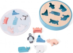 Puzzle sagomati in legno con animali dell’oceano