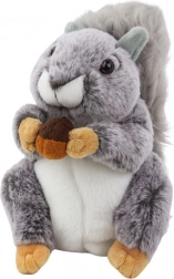 Scoiattolo di peluche con nocciolina, grigio 22 cm