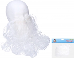 Baffi bianchi finti per costume da San Nicola, mago o nonno