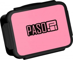 Paso porta pranzo nero‑rosa 650 ml