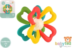 Massaggiagengive a forma di fiore in silicone e plastica 9,5 × 5 cm