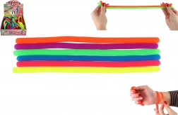Giocattolo antistress allungabile in silicone 27 cm, 6 colori, 60 pezzi in box