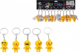 Portachiavi con smile, metallo/plastica, 9 cm