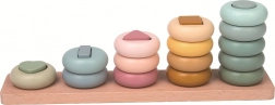 2kids toys puzzle ad anelli in legno – gioco montessori pastello