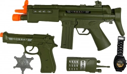 Set militare con mitra con effetti luminosi e sonori