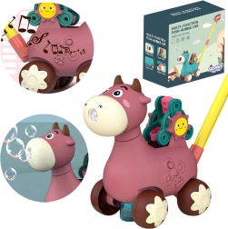 Woopie girello mucca con bolle e suoni – rosa