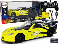 Auto da corsa R/C 1:18 Corvette C6.R giallo