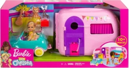 Barbie Chelsea caravan da campeggio con bambola e cagnolino