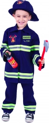 Costume da vigile del fuoco per bambini con scritta ceca, taglia S