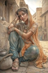 Pittura diamantata donna araba 30 × 40 cm