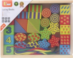 VIGA set di infilatura in legno per bambini