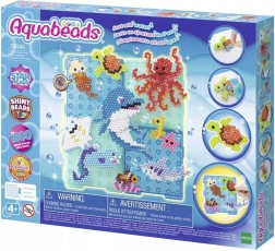 Aquabeads oceanario – set creativo di perline per scenari sottomarini