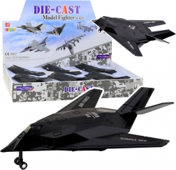 caccia militare nero con effetti di luce e suono 1:400