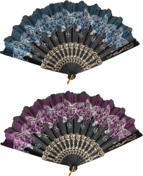 Ventaglio pieghevole decorato per bambini 23 cm